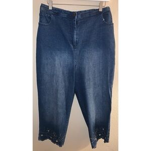 Quacker Factory Bedazzled Jeans Women’s Size Large